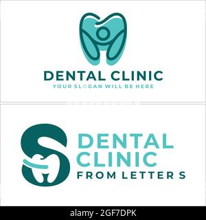 Dental clinic logo design Stock Vector