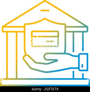 Bank account gradient linear vector icon Stock Vector