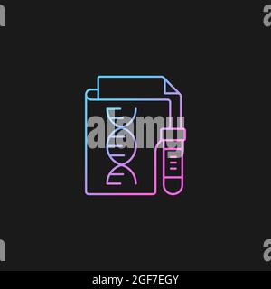 Genetic information privacy gradient vector icon for dark theme Stock Vector