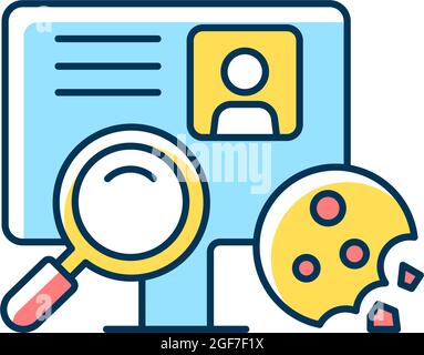 Cookie id RGB color icon Stock Vector