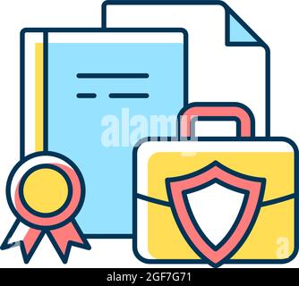 Business information RGB color icon Stock Vector