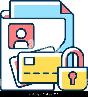 Nonpublic personal information RGB color icon Stock Vector