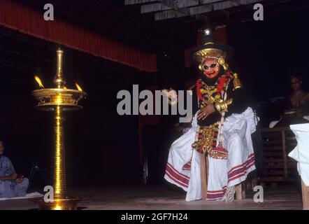 Koodiyattam, Kutiyattam, Sanskrit theatre performed in Kerala, India Stock Photo