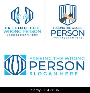 Blue crossed hands logo design vector Stock Vector