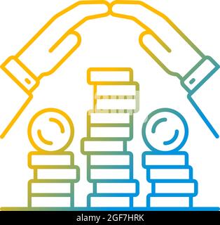 Savings gradient linear vector icon Stock Vector