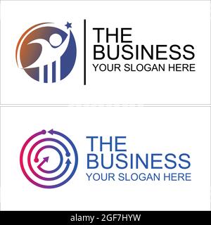 Business consulting development logo design Stock Vector