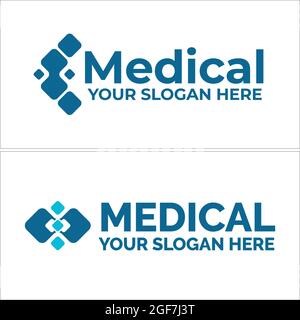 Medical pharmaceutical physician logo design Stock Vector