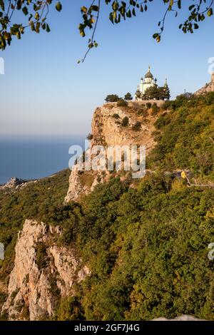 Church of the Resurrection of Christ in Foros, Crimea, Russia Stock Photo