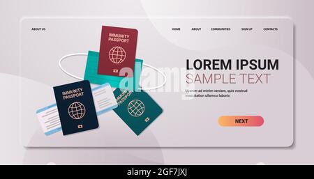 global immunity passport risk free covid-19 re-infection pcr certificate coronavirus immunity concept Stock Vector