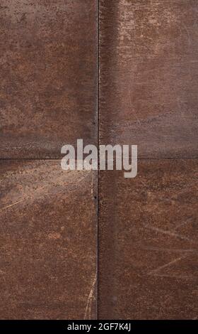 Rust metal texture background. Vertical crop. Close-up. Stock Photo