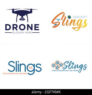 Photography Drone Education logo design Stock Vector