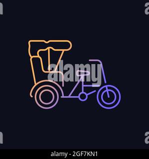 Sanlunche gradient vector icon for dark theme Stock Vector