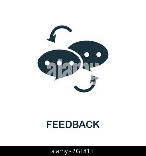 Feedback flat icon. Colored sign from leadership collection. Creative Feedback icon illustration for web design, infographics and more Stock Vector
