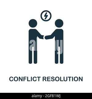 Conflict Resolution flat icon. Colored sign from leadership collection. Creative Conflict Resolution icon illustration for web design, infographics Stock Vector
