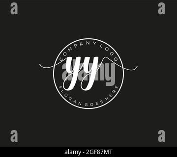 YY Feminine logo beauty monogram and elegant logo design, handwriting ...