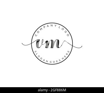 VM initial wedding monogram logo design Stock Vector Image & Art - Alamy