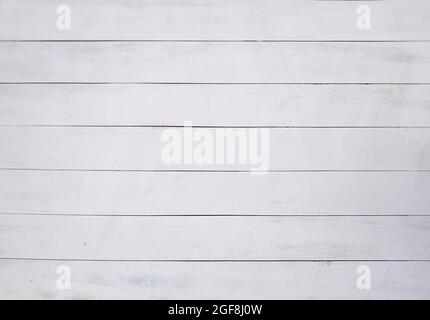 White texture of weathered wooden planks. Closeup Stock Photo