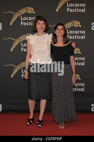 Locarno, Switzerland. 13th Aug, 2021. Locarno, Switzerland Locarno Film Festival 2021 Red carpet In the photo: Axelle Ropert director, Katia Khazak producer Credit: Independent Photo Agency/Alamy Live News Stock Photo