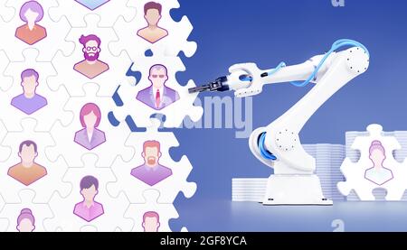 Automated HR Management Stock Photo
