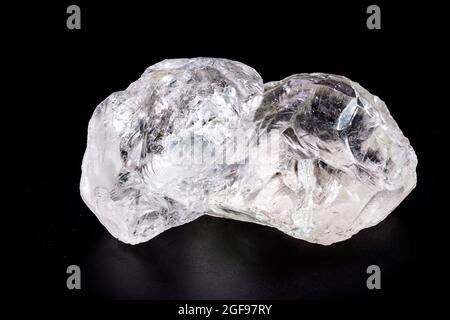 rough diamond, crystal in an allotropic form of carbon, uncut gemstone, concept of luxury or wealth Stock Photo