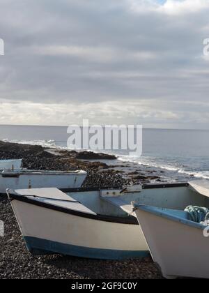 fishing boats in el remo, tenerife Stock Photo