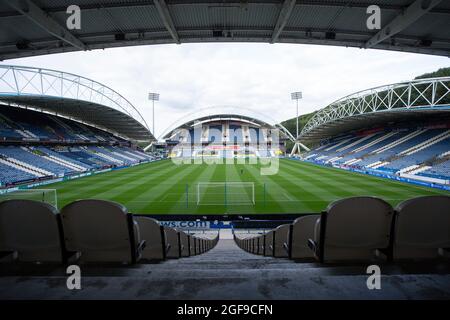 General interior view of The John Smiths Stadium, home ground of Huddersfield Town in Huddersfield, United Kingdom on 8/24/2021. (Photo by Ben Early/News Images/Sipa USA) Stock Photo