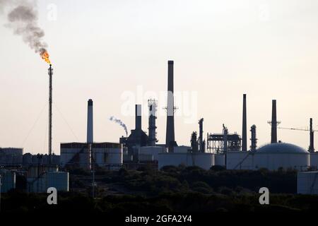 Southampton,Isle of Wight,Fawley,Oil,refinery,water,port,Hampshire, Stock Photo