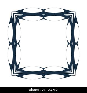 Border frame vector design illustration element decoration art. Abstract ornament border frame retro vintage swirl antique corner. Decorative pattern Stock Vector