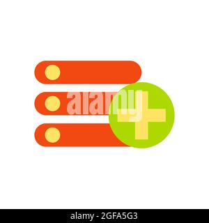 Database data vector icon technology information internet storage. Network server database web icon illustration center base. Cloud security connectio Stock Vector