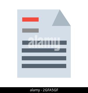 Office document business file folder vector illustration. Archive office file datum sign paper isolated white. Business document organization storage Stock Vector