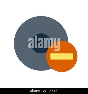 Disc icon dvd vector illustration circle datum information compact cd media. Music equipment record shiny object cd-rom multimedia. Plastic computer s Stock Vector