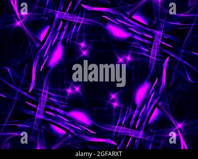 Glowing light effect neon dots kalaidoscope 3d illustration background  wallpaper Stock Photo - Alamy