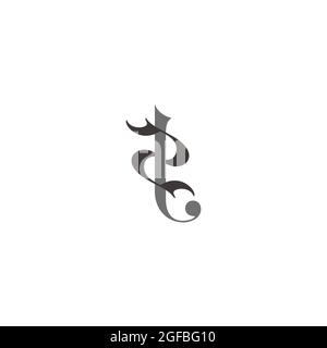 letter 2t colorful linked curves design logo vector Stock Vector