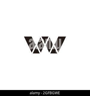 letter w triangles geometric simple logo vector Stock Vector
