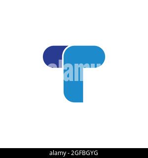 letter tr capsule shape geometric simple logo vector Stock Vector