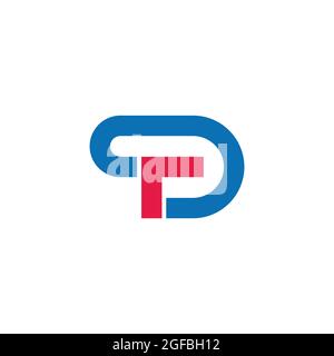letter dr simple geometric line colorful logo vector Stock Vector