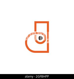 letter d wallet geometric line logo vector Stock Vector