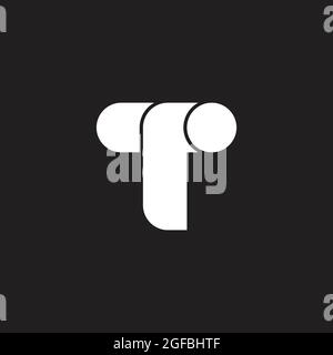 letter tr geometric simple logo vector Stock Vector