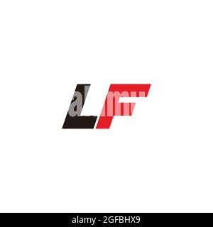 simple letter lf simple geometric colorful arrows logo vector Stock Vector