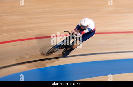 Great Britain's Dame Sarah Storey in action in the Women's C5 3000m Individual Pursuit qualifying during the Track Cycling at the Izu Velodrome on day one of the Tokyo 2020 Paralympic Games in Japan. Picture date: Wednesday August 25, 2021.