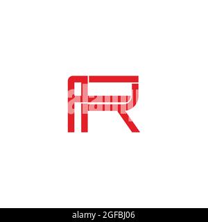 letter fk overlapping line geometric flat simple logo vector Stock Vector