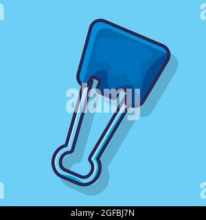 paper clip binder isolated cartoon vector illustration in flat style Stock Vector