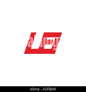 letter wf simple geometric line link logo vector Stock Vector
