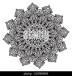 ornamental mandala of abstract art decorative vector background element of oriental meditational illustration henna design Stock Vector