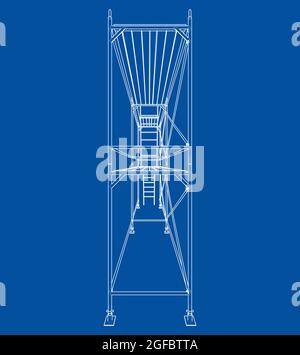 Prefabricated scaffolding. Vector Stock Vector
