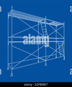 Prefabricated scaffolding. Vector Stock Vector