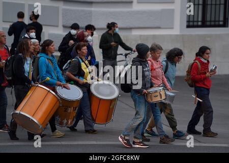 Vienna, Austria. 24th August, 2021. Demonstration human rights are non-negotiable, in solidarity with the people of Afghanistan. The demonstration takes place in front of the Ministry of the Interior on Minoritenplatz. Stock Photo