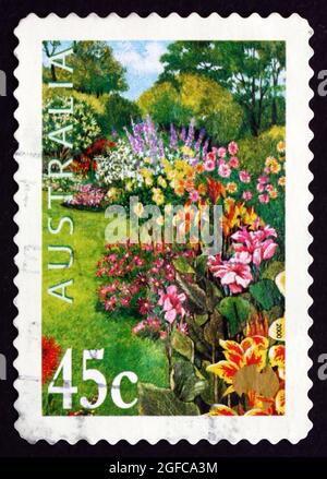 AUSTRALIA - CIRCA 2000: a stamp printed in the Australia shows Garden Flowers, circa 2000 Stock Photo