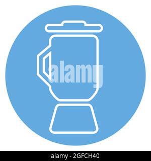 Icon Vector of Coffee Blender - Blue Eyes Style - Simple illustration, Editable stroke, Design template vector, Good for prints, posters, advertisemen Stock Vector