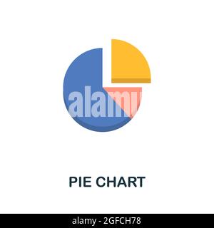 Pie Chart icon. Flat sign element from time management collection. Creative Pie Chart icon for web design, templates, infographics and more Stock Vector